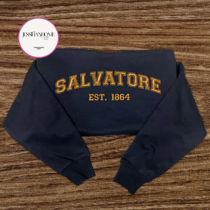 Embroidered Salvatore Brothers 1864 The Vampire Diaries Sweatshirt,