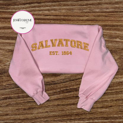 Embroidered Salvatore Brothers 1864 The Vampire Diaries Sweatshirt,