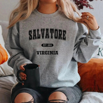 Women's Salvatore Brothers Letter Loose Sweatshirt