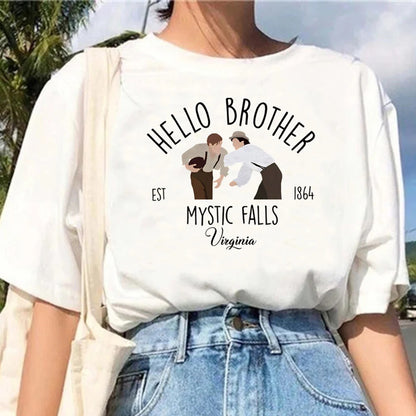 Casual TVD Graphic Women's Loose T-Shirt