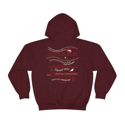 Retro TVD Letter Printed Pullover Hoodie