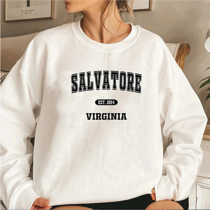 Women's Salvatore Brothers Letter Loose Sweatshirt