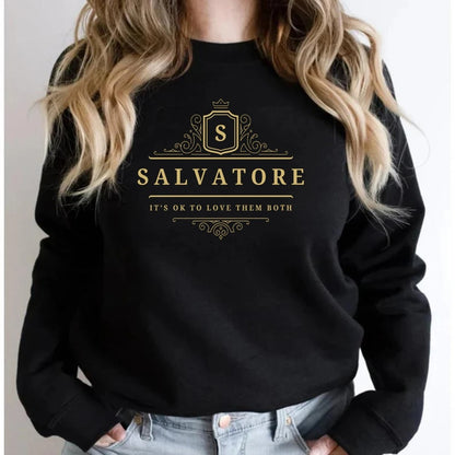 Women's Salvatore Letter Crew Neck Sweatshirt