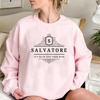 Women's Salvatore Letter Crew Neck Sweatshirt