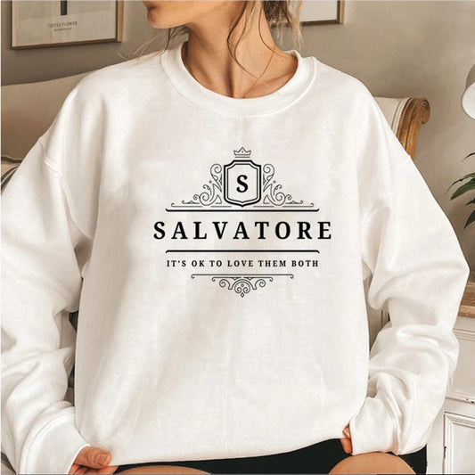Women's Salvatore Letter Crew Neck Sweatshirt